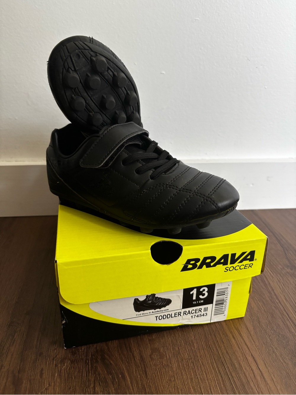 Brava Soccer Cleats- Kids' Toddler Racer III - Black